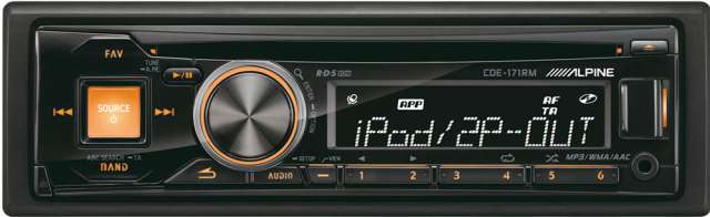 Alpine CDE-171RM CD/MP3 Receiver with USB Input & iPod Control