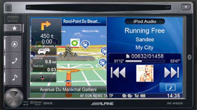 Alpine INE-W920R Double Din DVD/USB/iPod Receiver With Bluetooth