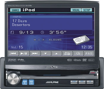 Alpine IVA-D106 7" Touch Screen Monitor With DVD Playback