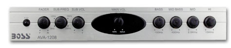 Boss Audio Systems AVA-1208 4 Band Equalizer with Sub Output
