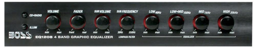 Boss Audio Systems EQ1208 4-Band Preamp Equalizer