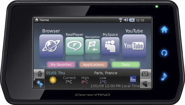 Clarion NR1EB Portable Navigation & Media Station In Black - Click Image to Close