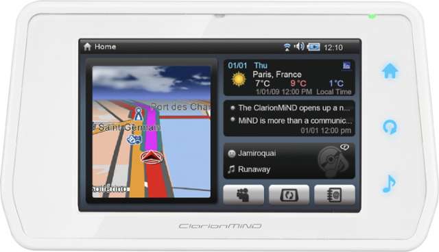 Clarion NR1EW Portable Navigation & Media Station In White - Click Image to Close