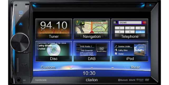 Clarion NX502E Double Din DVD/CD/MP3 Receiver With Navigation - Click Image to Close