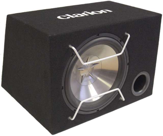 Clarion SW2513B Subwoofer with Bass Reflex Enclosure