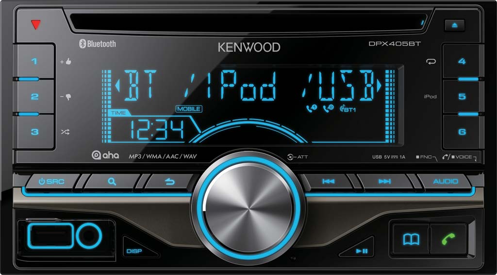 Kenwood DPX-405BT Double Din Receiver with Bluetooth & USB Input - Click Image to Close
