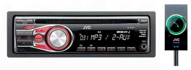 JVC KD-R331 CD/MP3/AUX Receiver With Bluetooth Connectivity