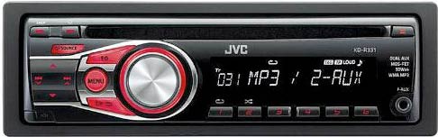 JVC KD-R331 CD/MP3 Receiver With Aux Input Adapter