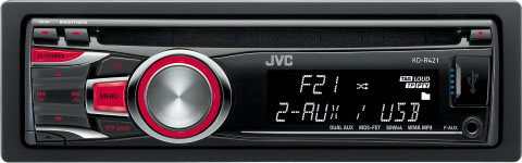 JVC KD-R421 CD/MP3/WMA Receiver with USB & Auxillary Input - Click Image to Close