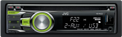 JVC KD-R422 CD/MP3/WMA Receiver With USB & Auxillary Input - Click Image to Close