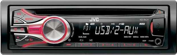 JVC KD-R431 CD/MP3 Receiver With USB Input