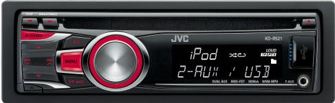 JVC KD-R521 CD/MP3/WMA Receiver With USB & Auxillary Input - Click Image to Close