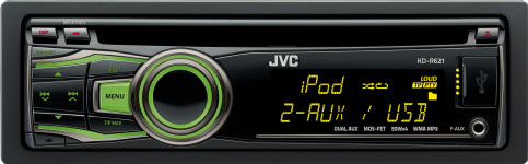 JVC KD-R621 CD/MP3/USB/iPod Tuner With Auxillary Input - Click Image to Close
