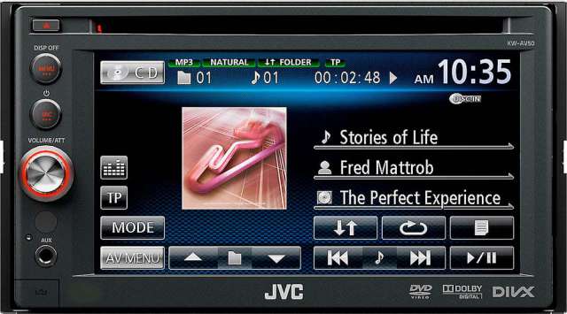 JVC KW-AV50 6.1" DVD/CD/USB Receiver With iPod Connectivity - Click Image to Close
