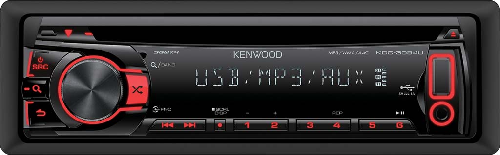 Kenwood KDC-3054UR CD/MP3/AUX Receiver With USB Input