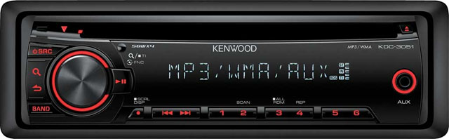 Kenwood KDC-3051R CD/MP3 Receiver with AUX input - Click Image to Close