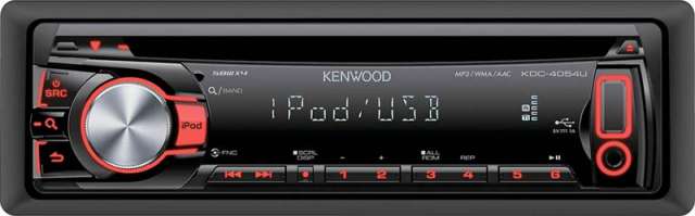 Kenwood KDC-4054UR CD/MP3/AUX Receiver With USB Input