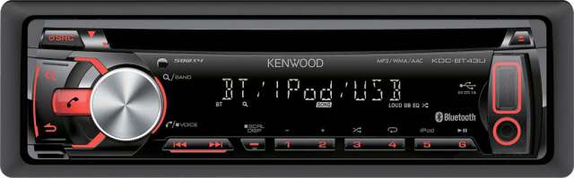 Kenwood KDC-BT43U CD/MP3/USB/iPod Receiver With Bluetooth