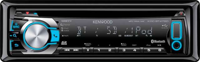 Kenwood KDC-BT47SD CD/MP3/USB/iPod/SD Receiver with Bluetooth - Click Image to Close