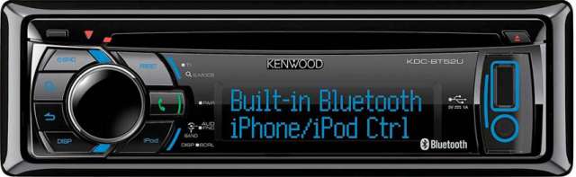 Kenwood KDC-BT52U CD/MP3/USB/iPhone Tuner with USB & Bluetooth [Kenwood KDC-BT52U]