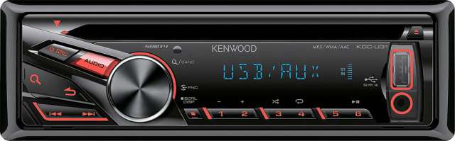 Kenwood KDC-U31R CD/MP3 Receiver with USB/AUX input - Click Image to Close
