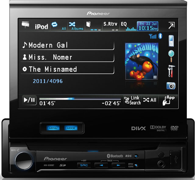 Pioneer AVH-6300BT 7" Touch Screen Monitor With Bluetooth