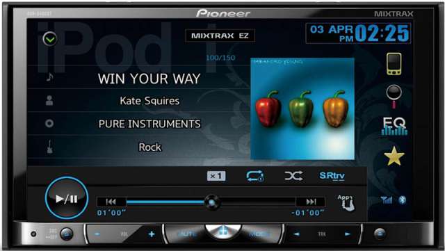 Pioneer AVH-8400BT CD/MP3/iPod/DVD Recevier With Bluetooth