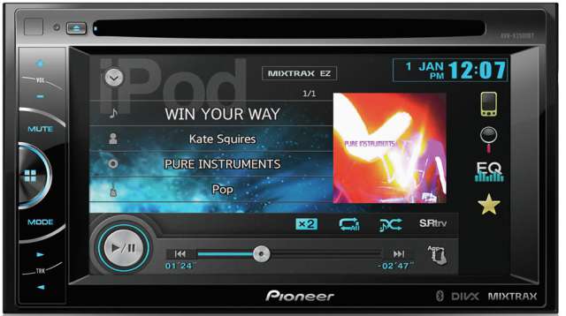 Pioneer AVH-X2500BT DVD\CD\MP3\WMA Receiver With Bluetooth