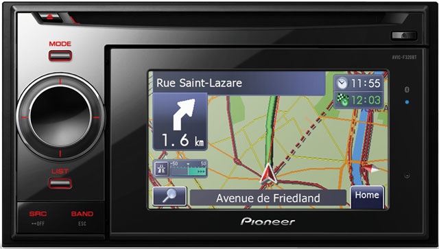 Pioneer AVIC-F320BT CD/MP3 Double Din Navigation Unit - Click Image to Close