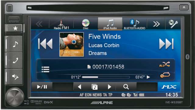 Alpine IVA-W535BT 6.1" DVD/iPod Monitor With Bluetooth