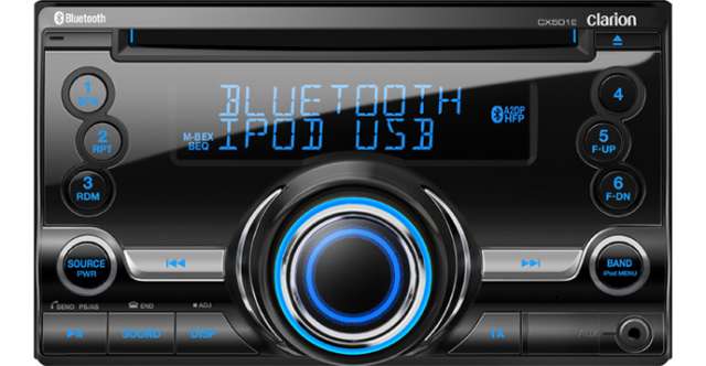 Clarion CX501E Double Din Bluetooth Ipod/CD/USB/MP3/WMA Receiver