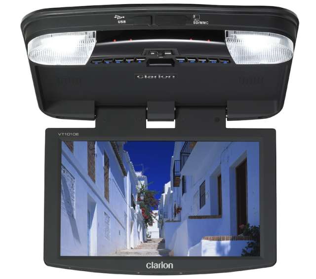 Clarion VT1010E 10.2'' Overhead Monitor, DVD/USB/SD Player