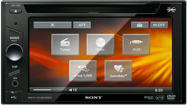Sony XAV-622 6.1" Double Din Touch Screen DVD/CD/MP3/USB Monitor [Sony XAV-622]