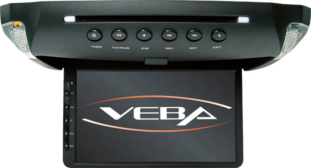 Veba AV85RMMDV 8.5" Black Roof Mount Monitor With Built In DVD